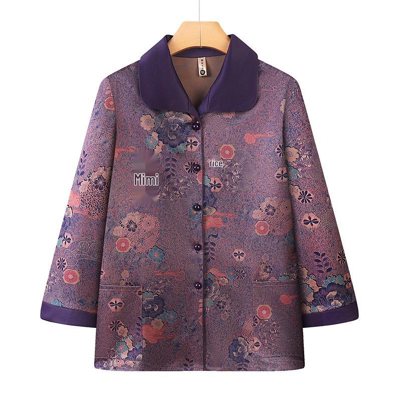 Spring & Autumn Lightweight Tops for Middle-Aged Women: Long-Sleeve Shirts & Jackets 2XL (suggested for 105-120 jin)
Spring & Autumn Lightweight Tops for Middle-Aged Women: Long-Sleeve Shirts & Jackets 2XL (suggested for 105-120 jin)