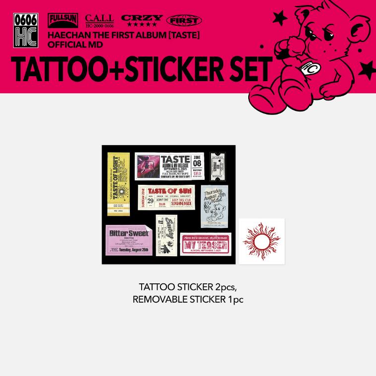 Pre-order HAECHAN The First Album TASTE Tattoo + Sticker Set
Pre-order HAECHAN The First Album TASTE Tattoo + Sticker Set