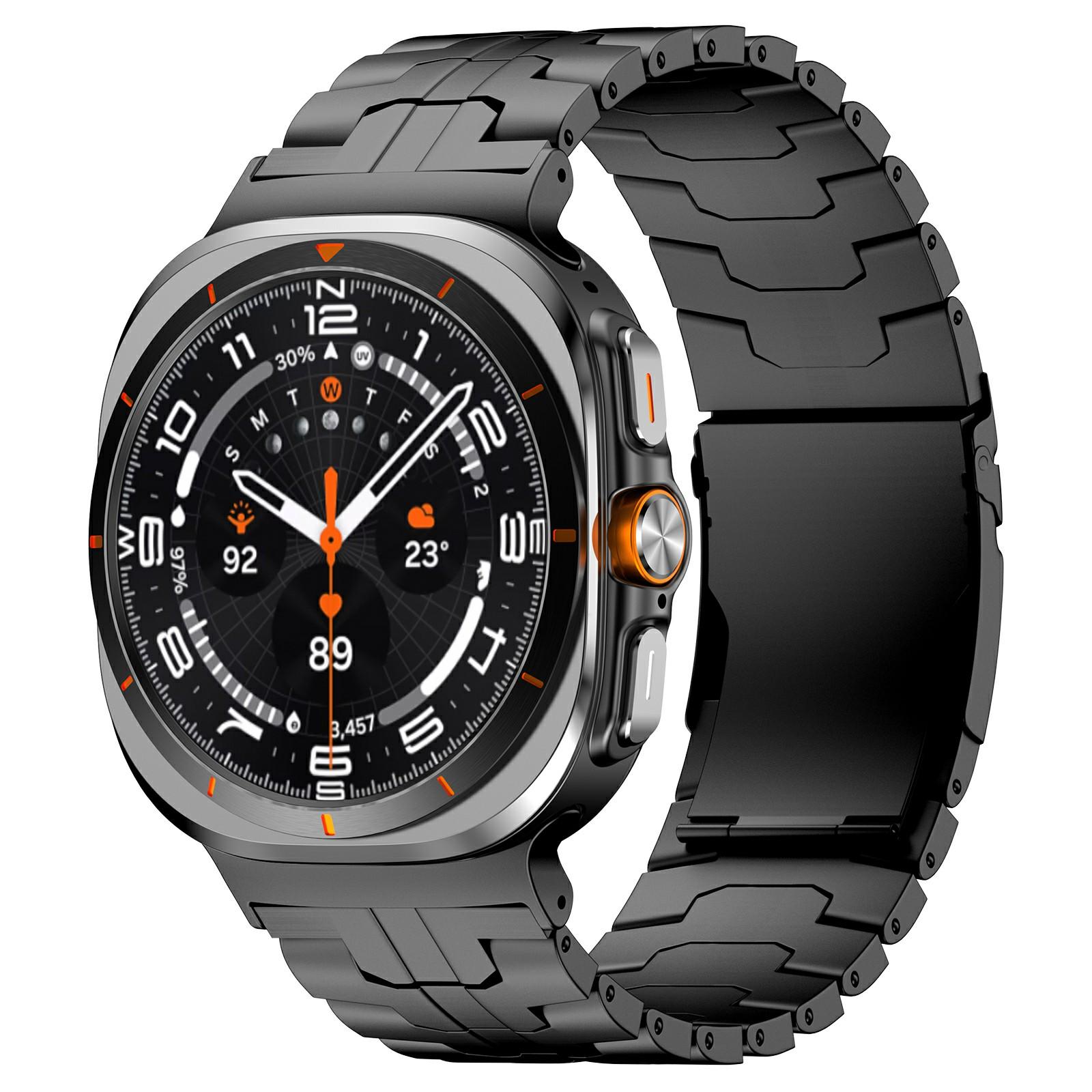 For Samsung Galaxy Watch Ultra 47mm Watch Band Titanium Alloy Wrist Strap with Tool Titanium+Orange
For Samsung Galaxy Watch Ultra 47mm Watch Band Titanium Alloy Wrist Strap with Tool Titanium+Orange