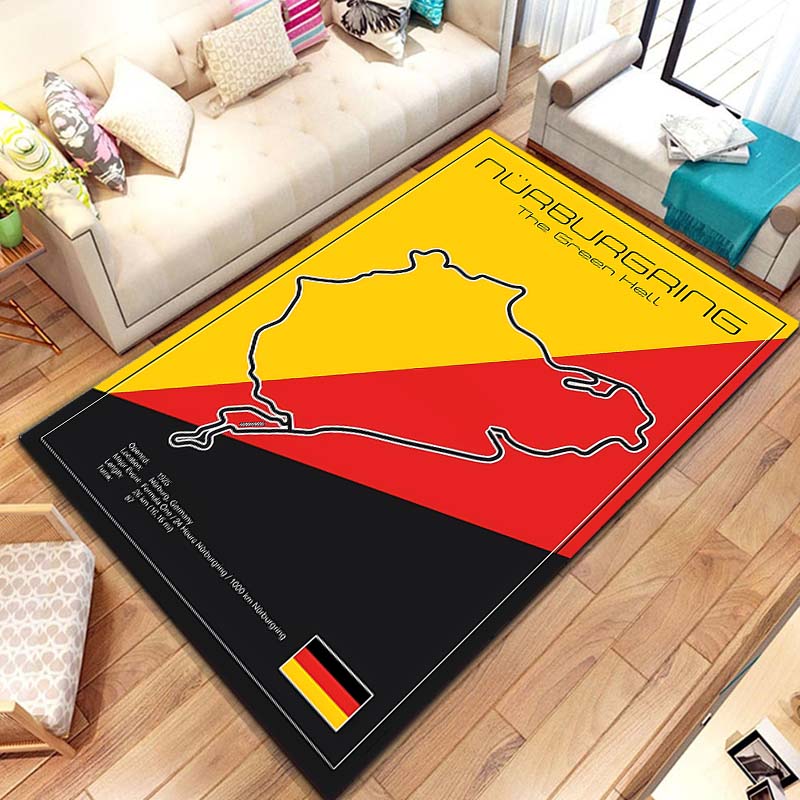 A vibrant F1 track-themed rug, suitable for living rooms, bedrooms, sofa decoration, and as a non-slip play mat for children. 40x60cm( 15x23in )
A vibrant F1 track-themed rug, suitable for living rooms, bedrooms, sofa decoration, and as a non-slip play mat for children. 40x60cm( 15x23in )