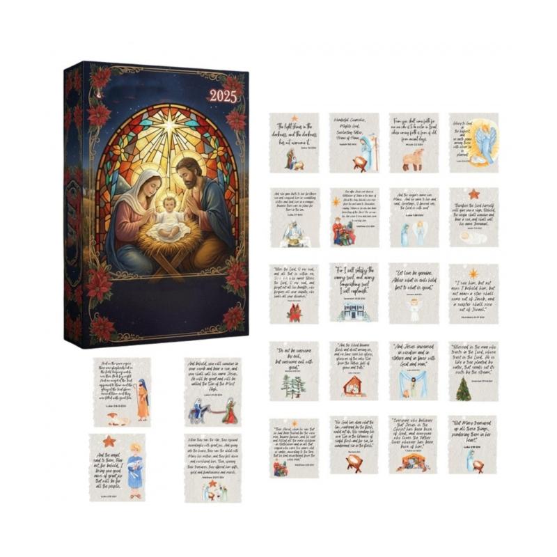 2025 Christmas Advent Calendar Includes 24 Bible Verse Oament Nativity Scene Advent Calendar for Holiday Decoration 1
2025 Christmas Advent Calendar Includes 24 Bible Verse Oament Nativity Scene Advent Calendar for Holiday Decoration 1