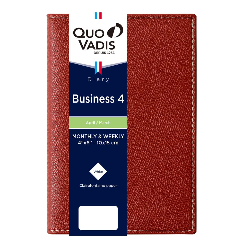 QUOVADIS Diary Business 4/Club (Weekly Vertical, A6 Slim Size 10x15cm) Bordeaux qv66302bx
QUOVADIS Diary Business 4/Club (Weekly Vertical, A6 Slim Size 10x15cm) Bordeaux qv66302bx