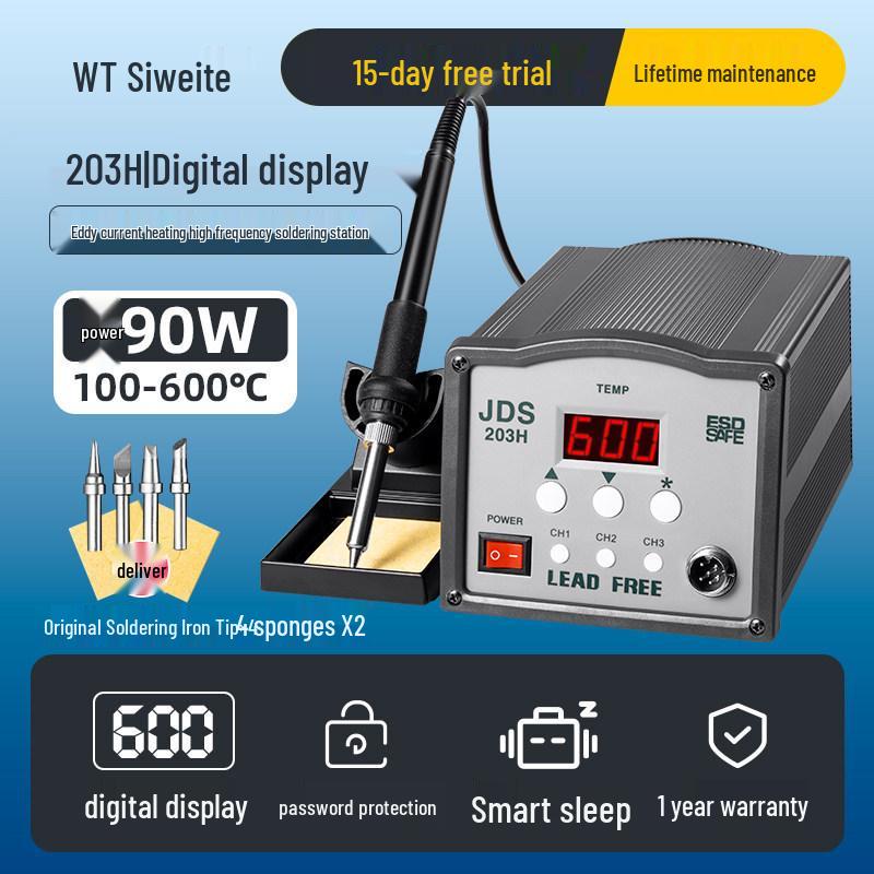 SWT Sivit 203H High-Frequency 150W Lead-Free Soldering Station with Adjustable Constant Temperature for Industrial Use
SWT Sivit 203H High-Frequency 150W Lead-Free Soldering Station with Adjustable Constant Temperature for Industrial Use