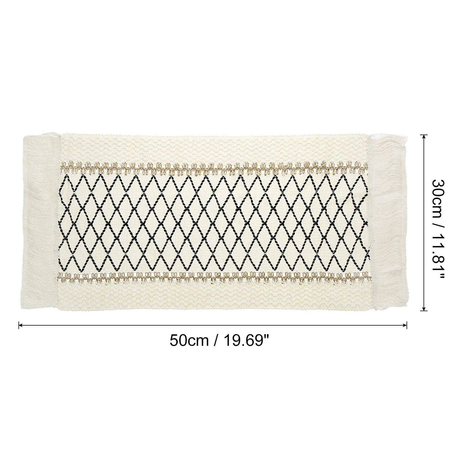 4Pcs Woven Cloth Placemats, Doilies with Tassels Place Mats for Dining Table Kitchen Party 11.81x19.69 inch, Gray Black
4Pcs Woven Cloth Placemats, Doilies with Tassels Place Mats for Dining Table Kitchen Party 11.81x19.69 inch, Gray Black