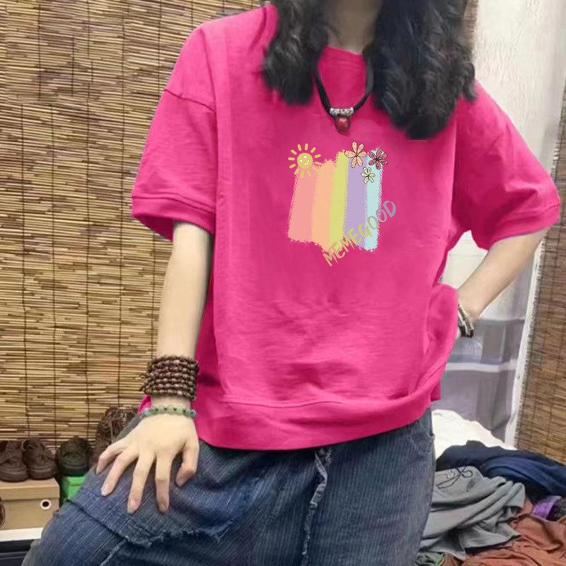 Women s 100% Cotton Casual Short Sleeve T-Shirt - New Loose Fit, Slimming Design, Plus Size, Printed Trendy Top XL (Recommended 120-140 jin) белый
Women s 100% Cotton Casual Short Sleeve T-Shirt - New Loose Fit, Slimming Design, Plus Size, Printed Trendy Top XL (Recommended 120-140 jin) белый