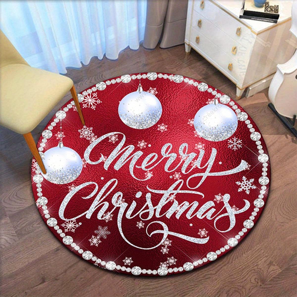 Merry Christmas Round Rug, Non-Slip Washable Indoor Outdoor Mat for Home Office Nursery Decor, Durable Polyester Carpet Diameter 60cm
Merry Christmas Round Rug, Non-Slip Washable Indoor Outdoor Mat for Home Office Nursery Decor, Durable Polyester Carpet Diameter 60cm