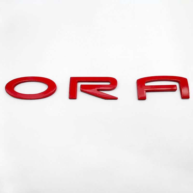 Customizable Great Wall ORA IQ Good Cat rear door logo ORA lettering mark car emblem sticker.
Customizable Great Wall ORA IQ Good Cat rear door logo ORA lettering mark car emblem sticker.