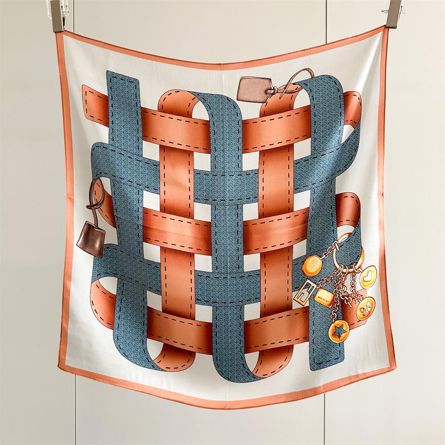 New 100% Silk Scarf Belt Coffee Printed Lightweight Silk Shawls Scarf for Women Spring Summer 65CM Square Neckerchiefs 65CMX65CM
New 100% Silk Scarf Belt Coffee Printed Lightweight Silk Shawls Scarf for Women Spring Summer 65CM Square Neckerchiefs 65CMX65CM