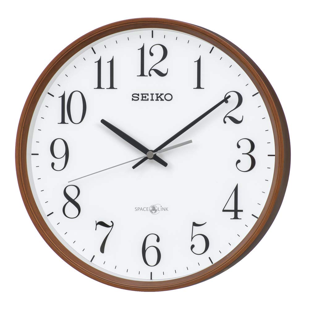 Seiko Clock Wall Clock Natural Satellite Radio Analog Space Link Dark Brown Wood Grain Body Size: Diameter 30.9 x 5.2cm GP220B
Seiko Clock Wall Clock Natural Satellite Radio Analog Space Link Dark Brown Wood Grain Body Size: Diameter 30.9 x 5.2cm GP220B
