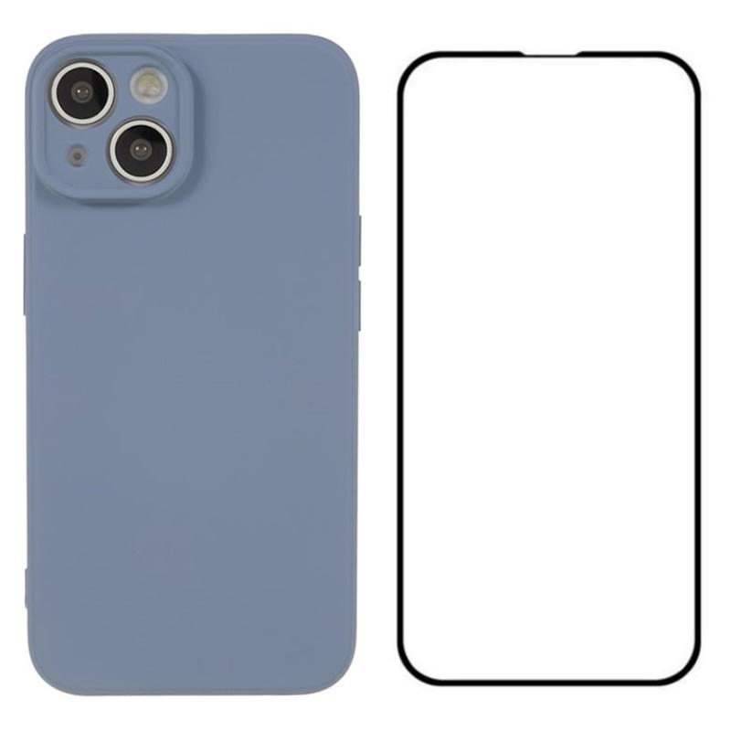 For iPhone 15 Plus Case Precise Cutout TPU Phone Cover with Screen Film Lavender Grey
For iPhone 15 Plus Case Precise Cutout TPU Phone Cover with Screen Film Lavender Grey