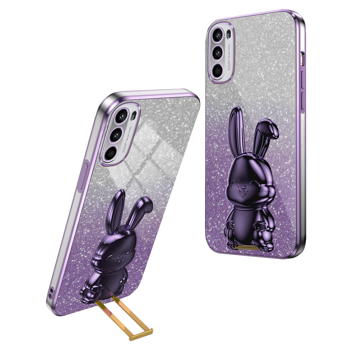 For Motorola Moto G62 5G PC+TPU Case Cartoon Rabbit Kickstand Drop-resistant Smart Phone Cover Purple
For Motorola Moto G62 5G PC+TPU Case Cartoon Rabbit Kickstand Drop-resistant Smart Phone Cover Purple