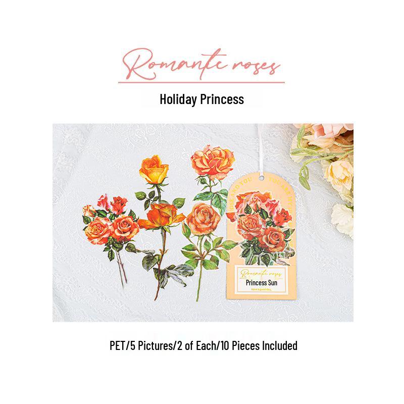 Romantic Rose Series Crystal Ink Sticker Pack: Large Size, 10 Sheets, 6 Designs
Romantic Rose Series Crystal Ink Sticker Pack: Large Size, 10 Sheets, 6 Designs