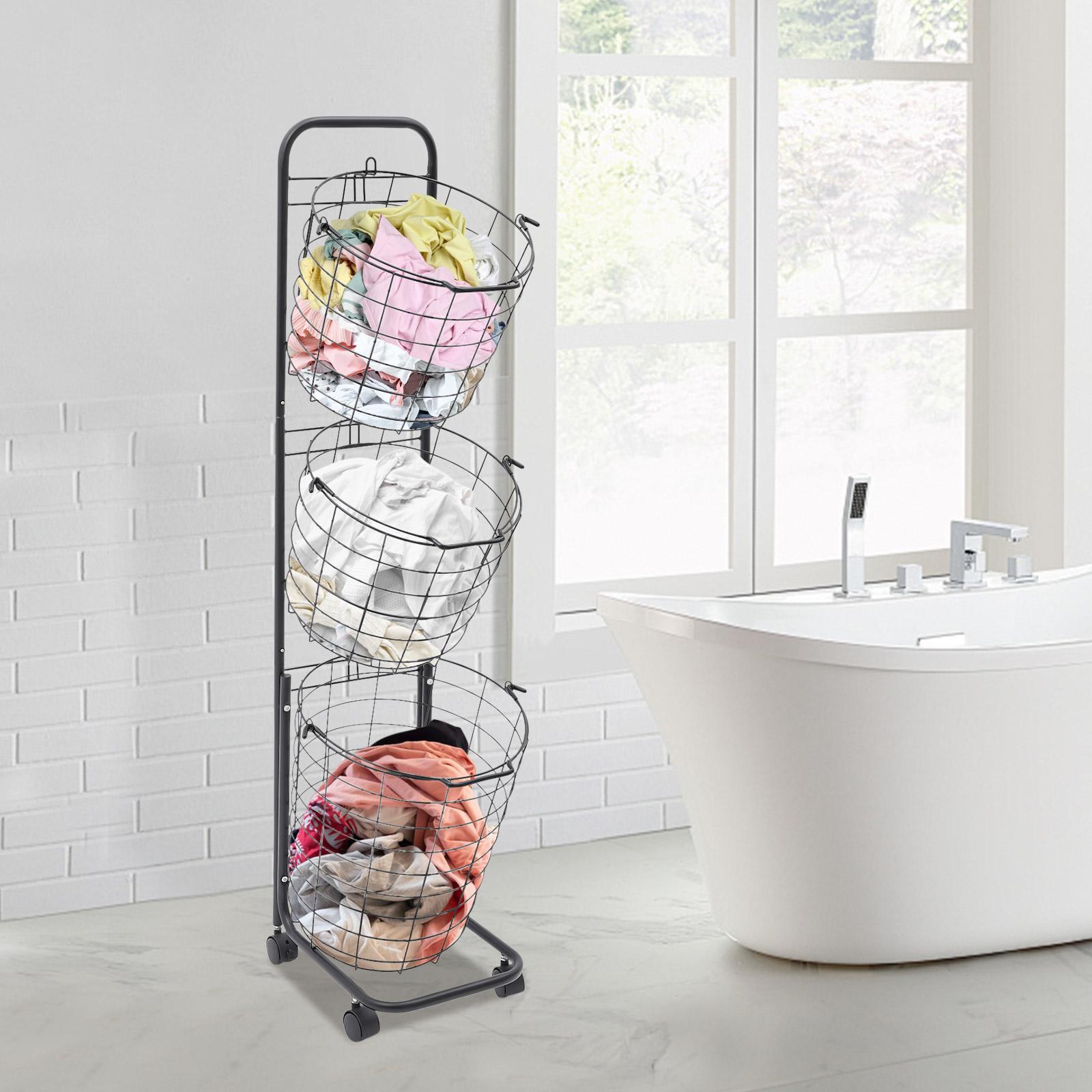 3-Tier Rolling Laundry Hamper with Metal Frame & Wheels, Large Capacity Breathable Mesh Clothing Sorter for Bedroom Organization чёрный
3-Tier Rolling Laundry Hamper with Metal Frame & Wheels, Large Capacity Breathable Mesh Clothing Sorter for Bedroom Organization чёрный