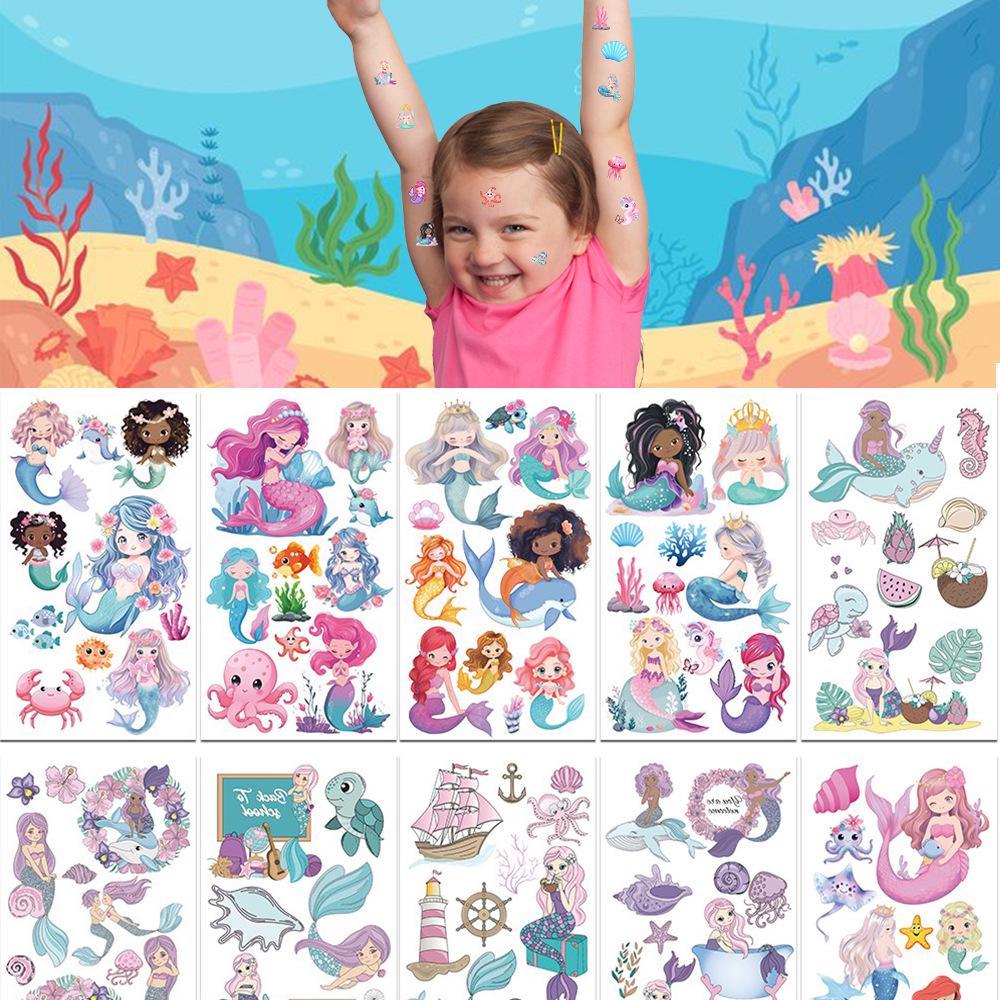 Waterproof Mermaid Girl Cartoon Tattoo Stickers - Perfect for Kids Parties and Festivals
Waterproof Mermaid Girl Cartoon Tattoo Stickers - Perfect for Kids Parties and Festivals