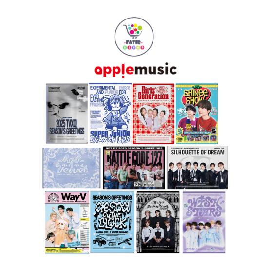 APPLEMUSIC 2025 SM Artist Seasons Greetings TVXQ SUPER JUNIOR GIRLS GENERATION SHINee RED VELVET NCT 127 NCT DREAM WAYV RIIZE NCT WISH AESPA
APPLEMUSIC 2025 SM Artist Seasons Greetings TVXQ SUPER JUNIOR GIRLS GENERATION SHINee RED VELVET NCT 127 NCT DREAM WAYV RIIZE NCT WISH AESPA