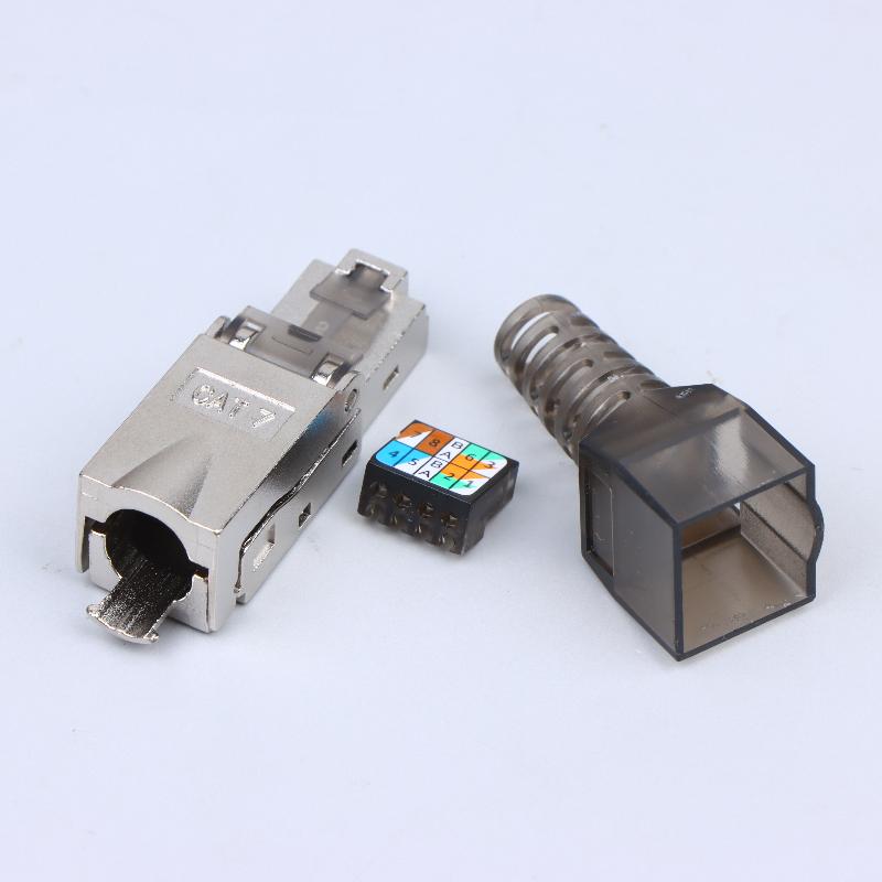 1Pc Rj45 Cat8 Cat7 Cat6A Connectors Tool-Free Zinc Alloy Shielded Ethernet Termination Plugs For 23Awg Sftp Cables CAT7 чорний
1Pc Rj45 Cat8 Cat7 Cat6A Connectors Tool-Free Zinc Alloy Shielded Ethernet Termination Plugs For 23Awg Sftp Cables CAT7 чорний