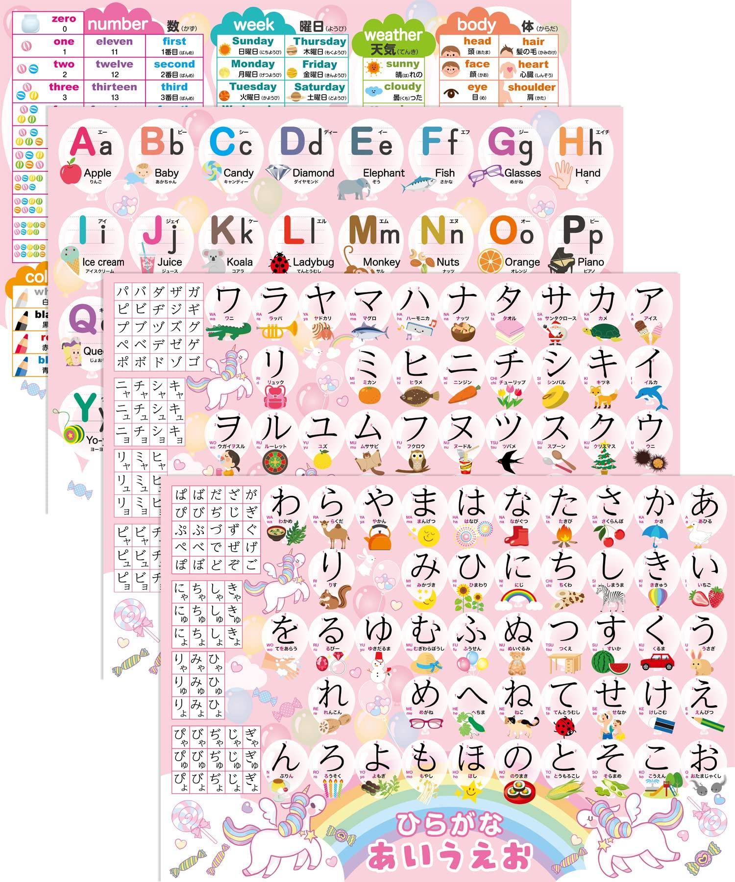 Bath School Hiragana Katakana Alphabet Bath Poster Set of Made in Unicorn B3 Aiueo ABC Waterproof & & 4, Japan, Design, Examination, Educational,
Bath School Hiragana Katakana Alphabet Bath Poster Set of Made in Unicorn B3 Aiueo ABC Waterproof & & 4, Japan, Design, Examination, Educational,
