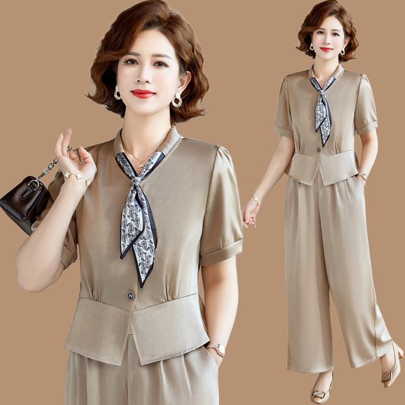 Stylish Summer Two-Piece Set: Short-Sleeved Shirt for Young, Middle-Aged & Elderly Women 5XL (Approx. 150-160 jin)
Stylish Summer Two-Piece Set: Short-Sleeved Shirt for Young, Middle-Aged & Elderly Women 5XL (Approx. 150-160 jin)
