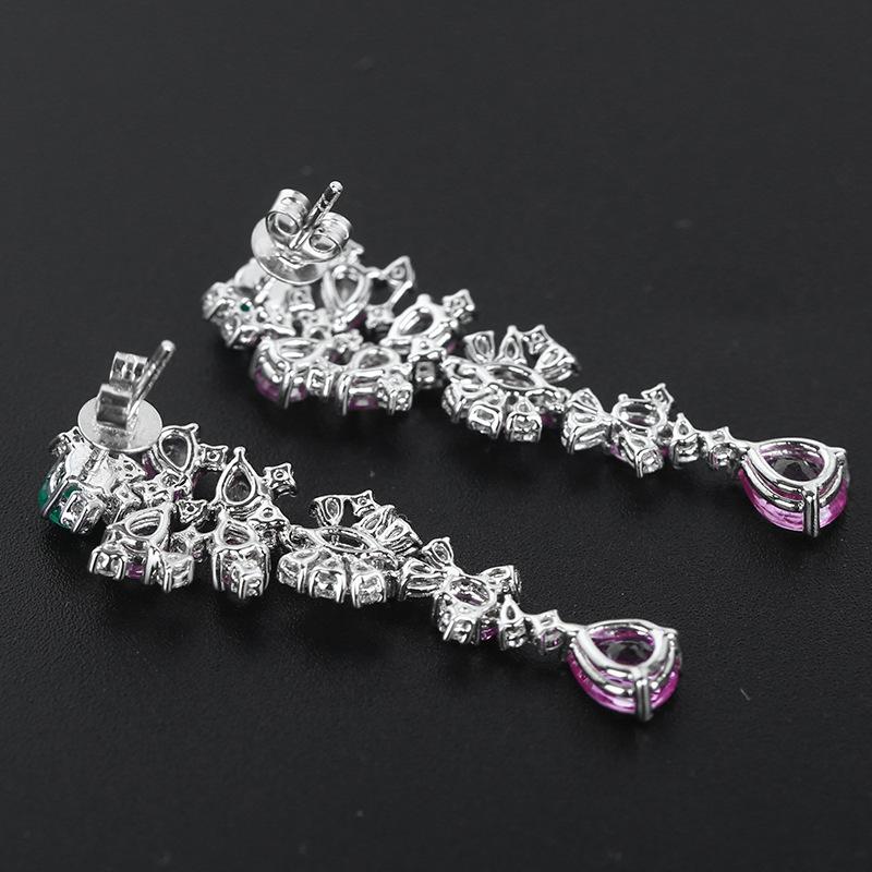 High Quality Colored Zircon Tassel Long Dangle Earrings Luxury High-end Jewelry for Women Wedding Earring Bridal Accessories
High Quality Colored Zircon Tassel Long Dangle Earrings Luxury High-end Jewelry for Women Wedding Earring Bridal Accessories