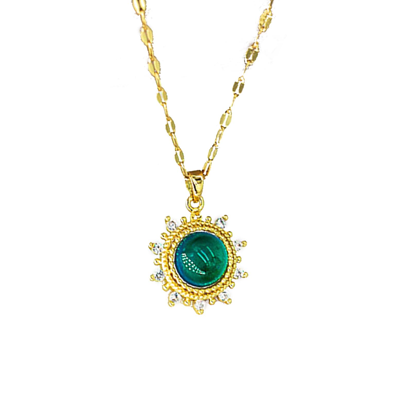 Mood Stone Color Changing Necklace Sun Flower Shaped Pendant Necklace Vintage Mood Necklace Gift for Women Girl Friend 1
Mood Stone Color Changing Necklace Sun Flower Shaped Pendant Necklace Vintage Mood Necklace Gift for Women Girl Friend 1