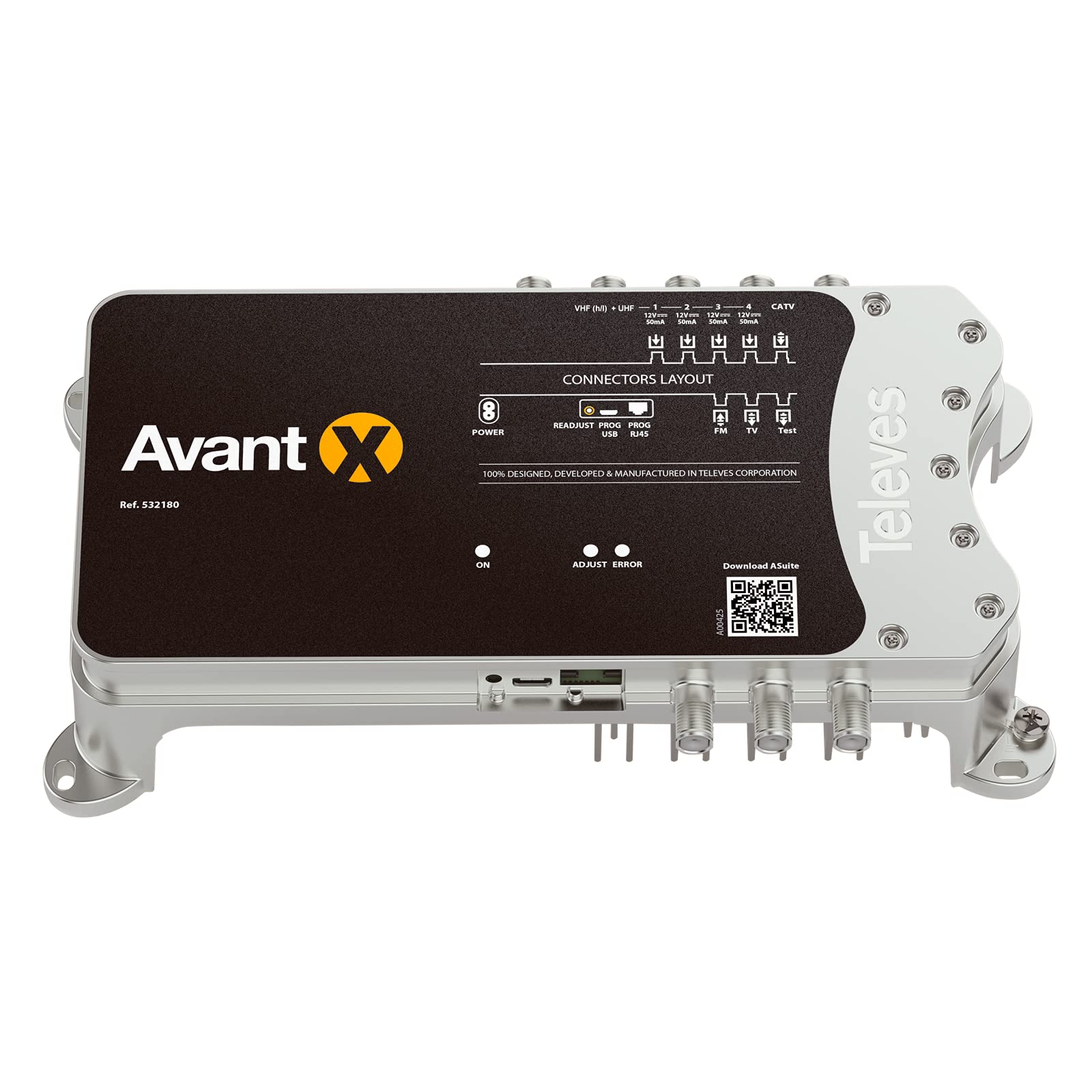 Televes Avant X 532180 Multiband Amplifier, Programmable Multiband Amp for Terrestrial Signals, with AutoLTE 532180 Avantx/Avant X
Televes Avant X 532180 Multiband Amplifier, Programmable Multiband Amp for Terrestrial Signals, with AutoLTE 532180 Avantx/Avant X