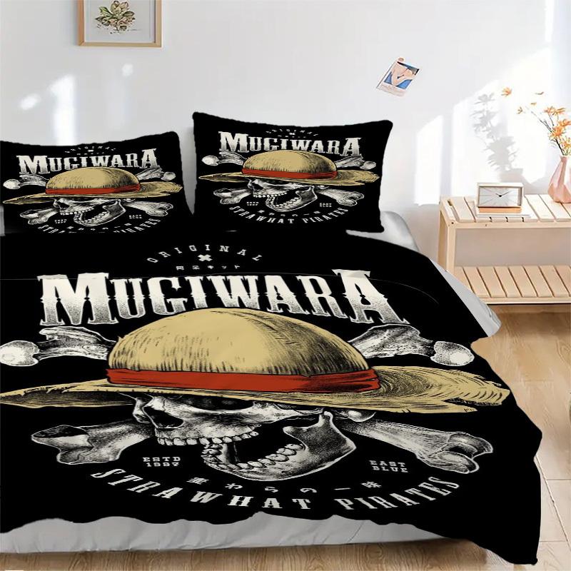 Straw Hat Pirates Skull Bedding Set Comforter Cover Gift for Bedroom,Includes 1 Cover and 2 Pillowcases, No InsertB351 135x200cm
Straw Hat Pirates Skull Bedding Set Comforter Cover Gift for Bedroom,Includes 1 Cover and 2 Pillowcases, No InsertB351 135x200cm