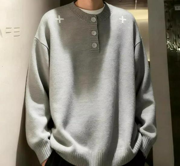 Henry Collar Men s Autumn/Winter Casual Sweater - High-End Knitwear Inner Layer XL сірий колір
Henry Collar Men s Autumn/Winter Casual Sweater - High-End Knitwear Inner Layer XL сірий колір