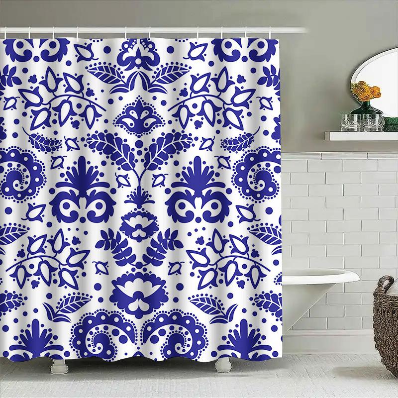 Blue White Floral Shower Curtain Bath Home Decor Wall Hanging Decoration For Bathroom Extra Long 180 X 276 Cm (70 X 108) Multipl W60H190(CM)-1 Pcs
Blue White Floral Shower Curtain Bath Home Decor Wall Hanging Decoration For Bathroom Extra Long 180 X 276 Cm (70 X 108) Multipl W60H190(CM)-1 Pcs