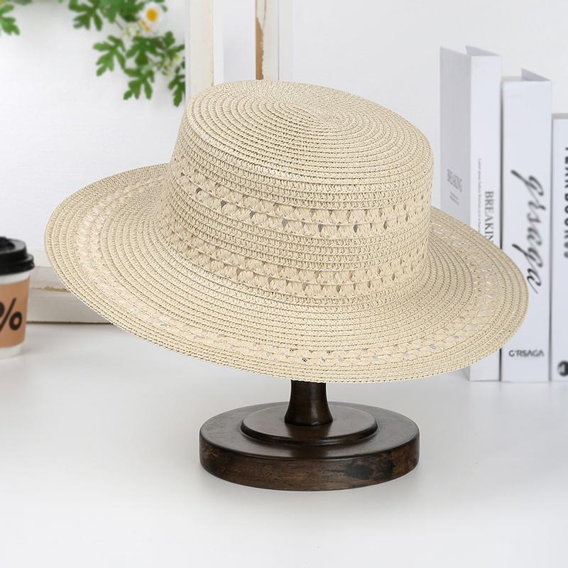 French Style Flat Top Straw Hat for Women Wide Brim Breathable Summer Sun Hat Elegant Beach Panama Hat Adult (52-56CM) бежевий
French Style Flat Top Straw Hat for Women Wide Brim Breathable Summer Sun Hat Elegant Beach Panama Hat Adult (52-56CM) бежевий