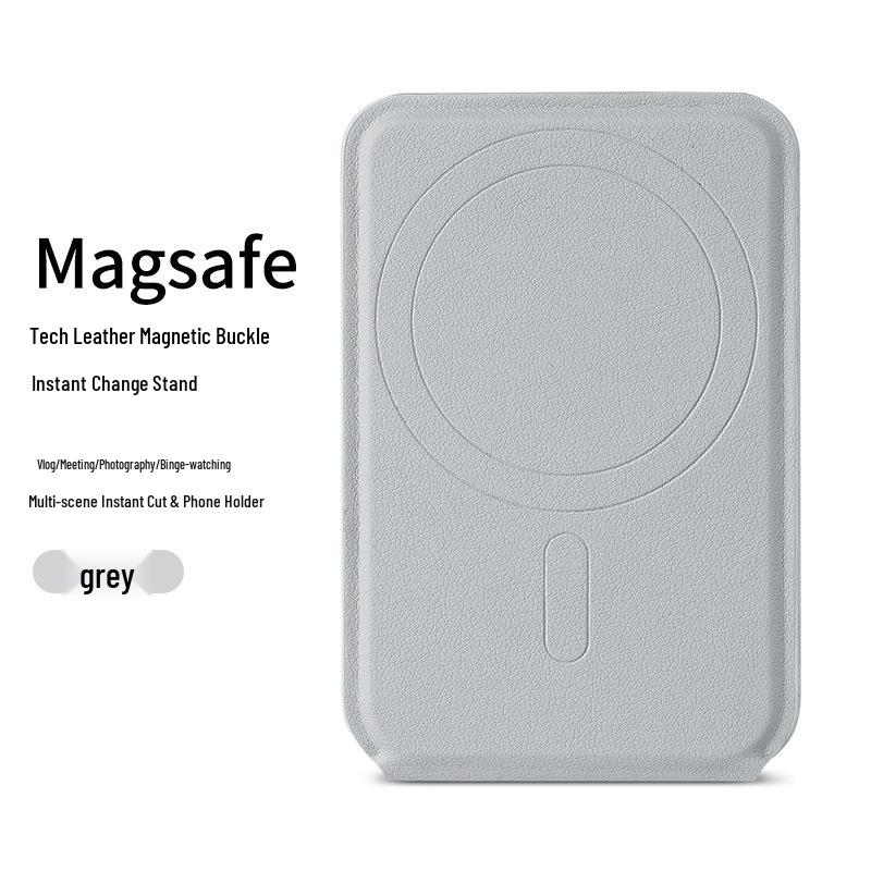 MagSafe-Compatible Magnetic Hinge Stand Card Holder with Anti-Magnetic Full Cover сірий колір
MagSafe-Compatible Magnetic Hinge Stand Card Holder with Anti-Magnetic Full Cover сірий колір