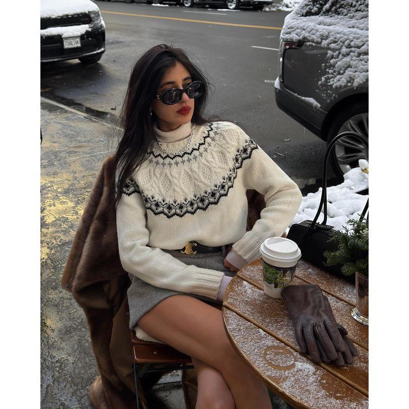 Fairisland Series Autumn and Winter Twist Pullover Sweater Soft Glutinous round Neck Jacquard Contrast Color Base Knit All-Matching Top Picture Color All yards
Fairisland Series Autumn and Winter Twist Pullover Sweater Soft Glutinous round Neck Jacquard Contrast Color Base Knit All-Matching Top Picture Color All yards