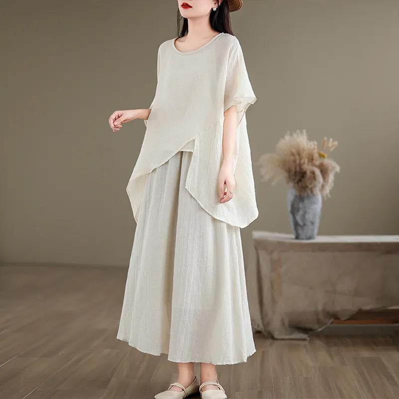 Женский летний костюм из 2 предметов: хлопковая футболка и брюки, двухпредметный льняной однотонный топ и длинные брюки, свободный повседневный костюм оверсайз M бежевый
Женский летний костюм из 2 предметов: хлопковая футболка и брюки, двухпредметный льняной однотонный топ и длинные брюки, свободный повседневный костюм оверсайз M бежевый