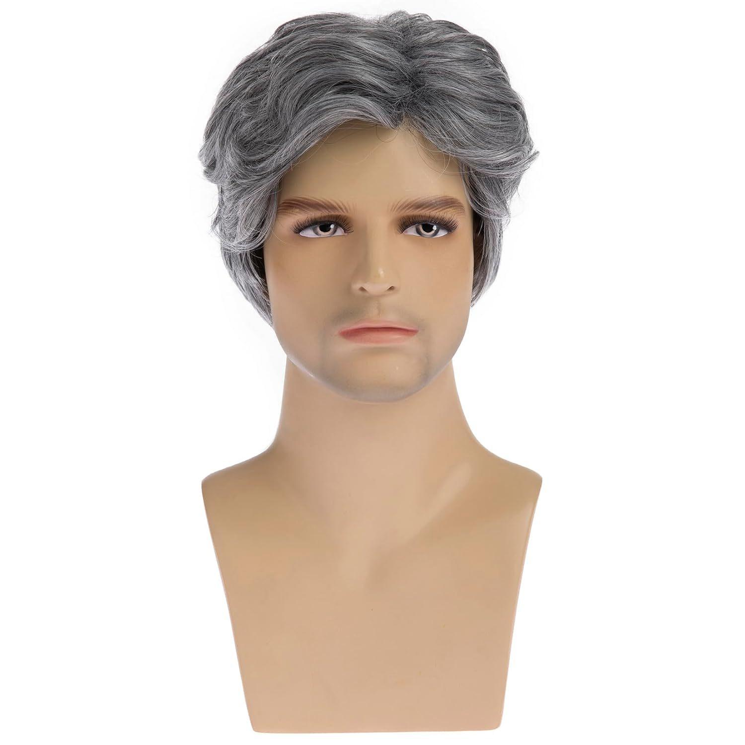 Middle-Aged Men s Grey Short Synthetic Wig - Side-Part Natural Fluffy Style, Breathable Adjustable Cap for Daily & Casual Wear, Ready Stock 6inch
Middle-Aged Men s Grey Short Synthetic Wig - Side-Part Natural Fluffy Style, Breathable Adjustable Cap for Daily & Casual Wear, Ready Stock 6inch