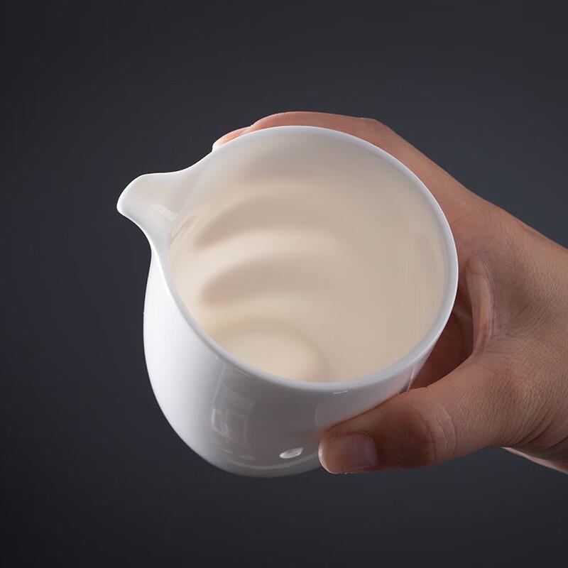 White Jade Ceramic Fairness Teacup with Handle
White Jade Ceramic Fairness Teacup with Handle