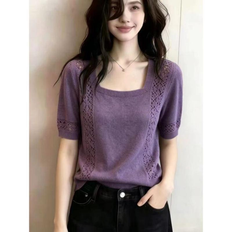 Summer New Style Open-front Design Trendy and Exclusive Blouse with Square Neckline and Knitted Short Sleeves for Women One size фіолетовий
Summer New Style Open-front Design Trendy and Exclusive Blouse with Square Neckline and Knitted Short Sleeves for Women One size фіолетовий