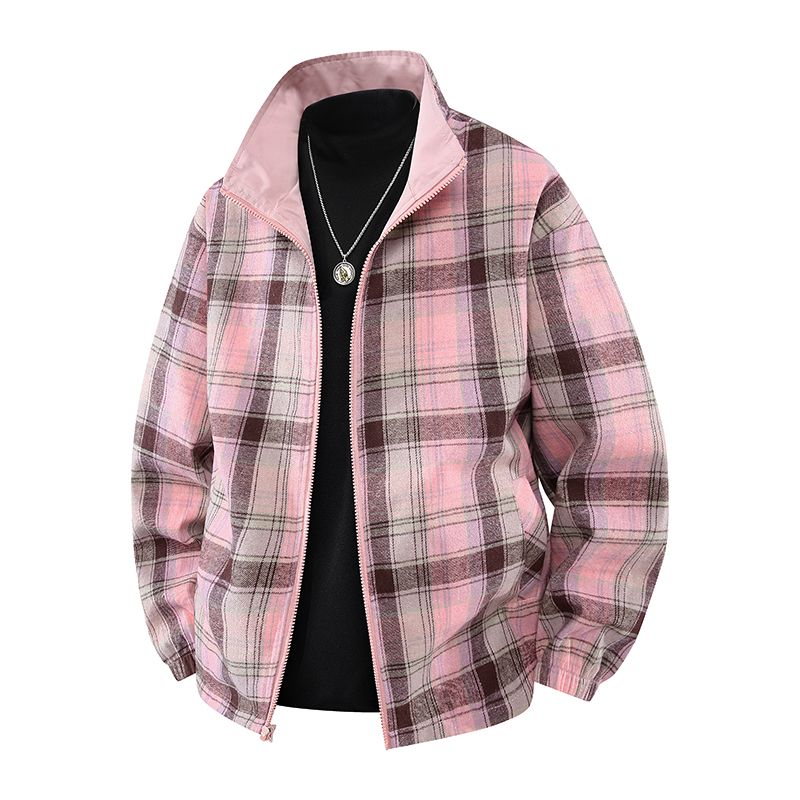 Medm Beprp Plaid Reversible Jacket for Men and Women, Couple s Stand-Up Collar Windbreaker, Autumn Cardigan Plaid Coat 8899 Pink 3XL(Recommend 100-110kg)
Medm Beprp Plaid Reversible Jacket for Men and Women, Couple s Stand-Up Collar Windbreaker, Autumn Cardigan Plaid Coat 8899 Pink 3XL(Recommend 100-110kg)
