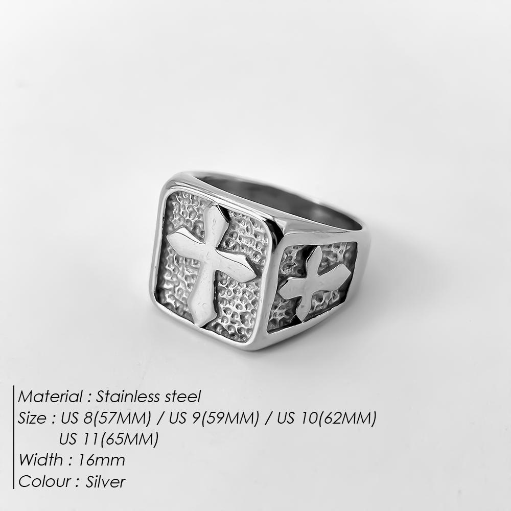 EManco Fashion Cross Stamp Ring Rock Punk Stainless Steel Men s Party Wedding Ring Finger Jewelry Hot New Products 8
EManco Fashion Cross Stamp Ring Rock Punk Stainless Steel Men s Party Wedding Ring Finger Jewelry Hot New Products 8