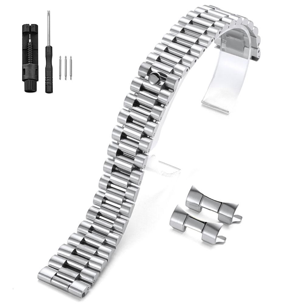 20mm 21mm 22mm Luxury Solid Watch Bracelet 304L Stainless Steel Folding Clasp Wristband for Rolex Men Women Watch Accessories 20mm серебряный
20mm 21mm 22mm Luxury Solid Watch Bracelet 304L Stainless Steel Folding Clasp Wristband for Rolex Men Women Watch Accessories 20mm серебряный