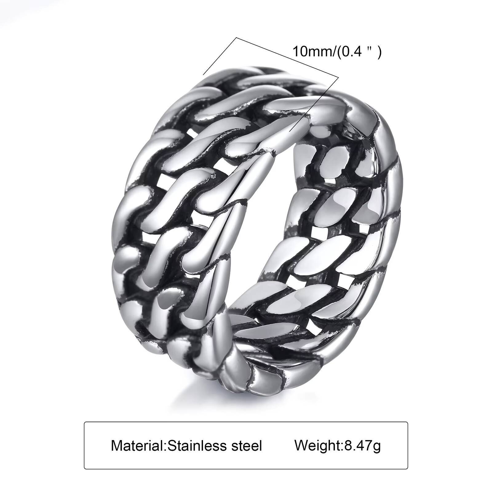 Vnox Stylish Punk Geometric Square Ring for Men, Vintage Natural Stone Band, Stainless Steel Rings for Dad Father Husband Gifts 12
Vnox Stylish Punk Geometric Square Ring for Men, Vintage Natural Stone Band, Stainless Steel Rings for Dad Father Husband Gifts 12