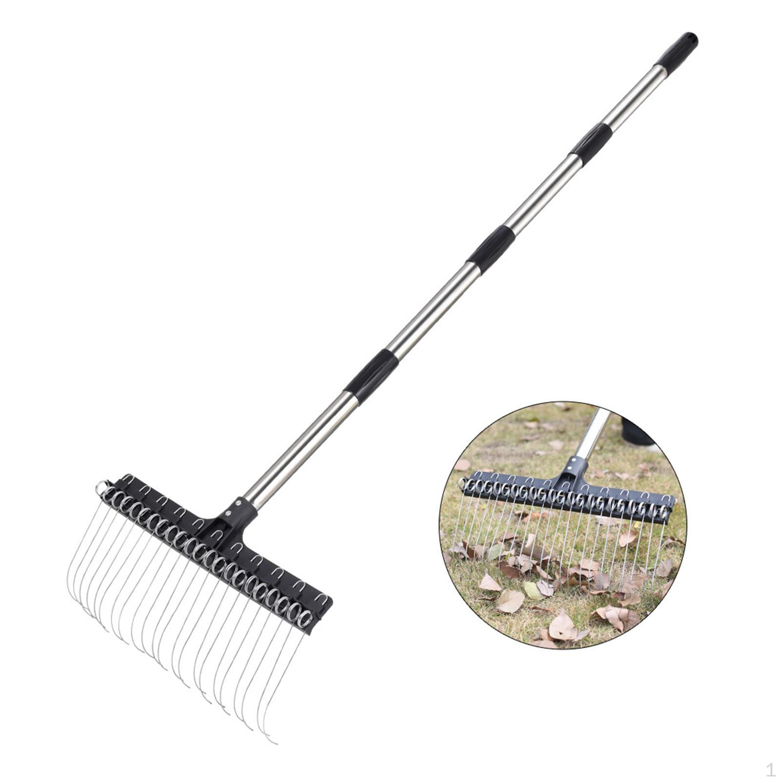 Leaf Rake Gardening Tool Multipurpose 4 Section Pole Large Detachable Handle Heavy Duty Stainless
Leaf Rake Gardening Tool Multipurpose 4 Section Pole Large Detachable Handle Heavy Duty Stainless