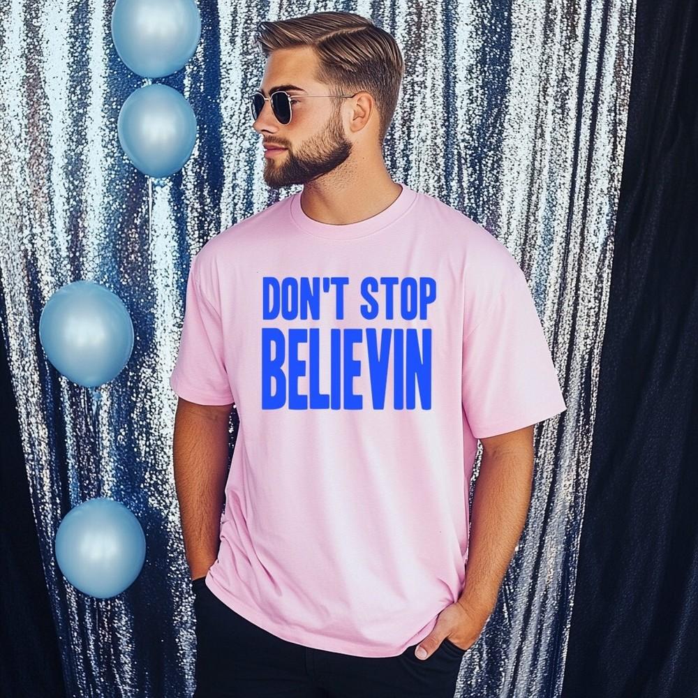 Dont Stop Believin T-Shirt Personalised Hen Stag Womens Fancy Dress Weekend 80s M
Dont Stop Believin T-Shirt Personalised Hen Stag Womens Fancy Dress Weekend 80s M