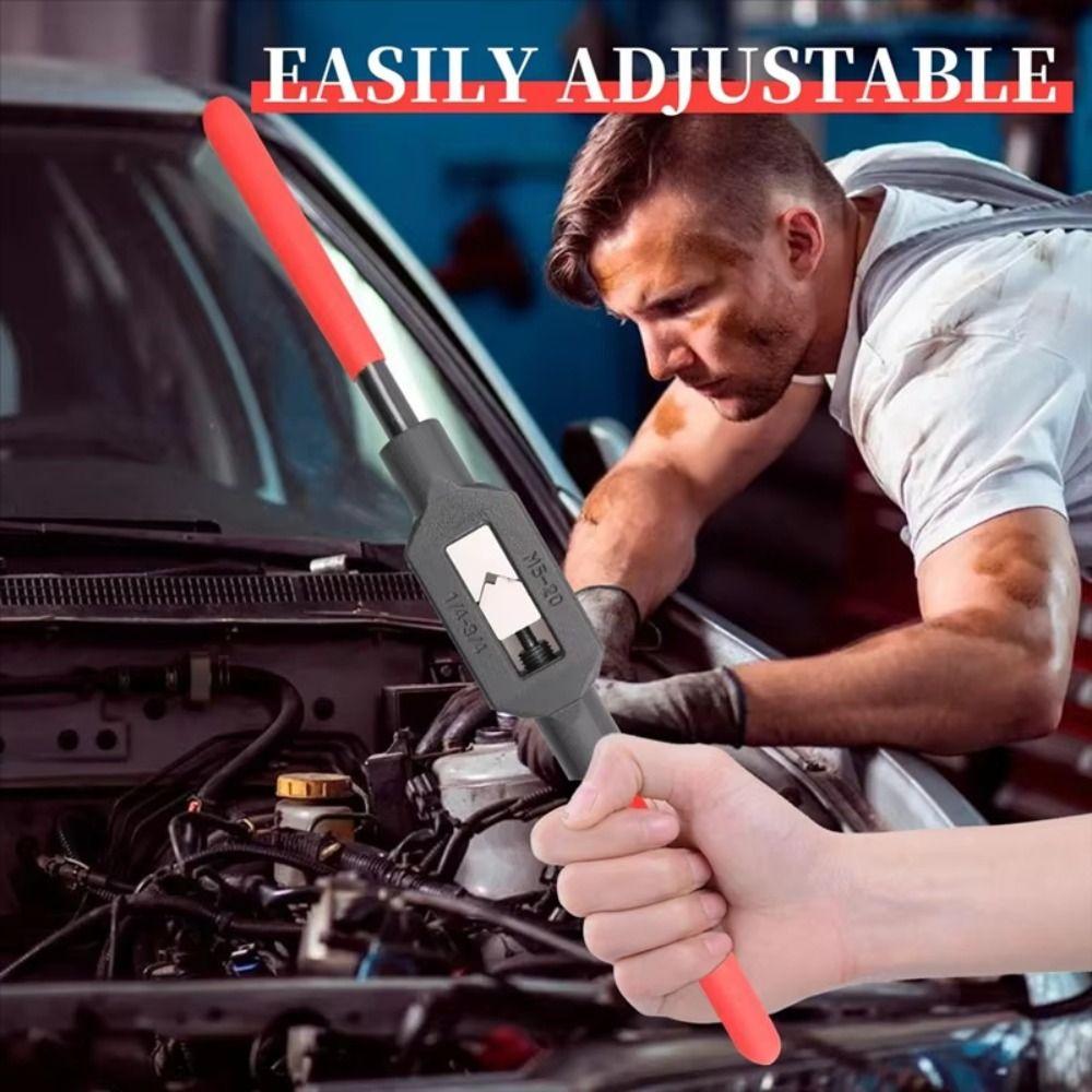 Black & Red Adjustable Tap Wrench Ergonomic Manual T Handle Tool Threading or Hole-boring Tasks M1-M8 чорний/червоний
Black & Red Adjustable Tap Wrench Ergonomic Manual T Handle Tool Threading or Hole-boring Tasks M1-M8 чорний/червоний