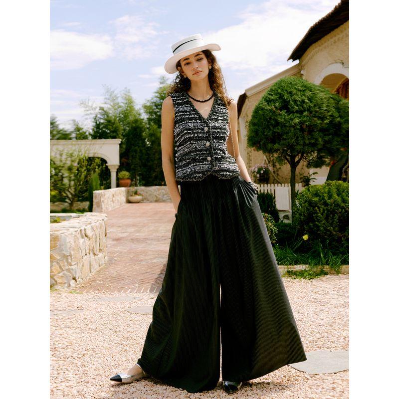 Blacknini Yin Huafu/3 M Chiffon Pants 6A Mulberry Silk Worsted Wool Stand Cut Striped Wide-Leg Pants Dark gray(In stock) S
Blacknini Yin Huafu/3 M Chiffon Pants 6A Mulberry Silk Worsted Wool Stand Cut Striped Wide-Leg Pants Dark gray(In stock) S