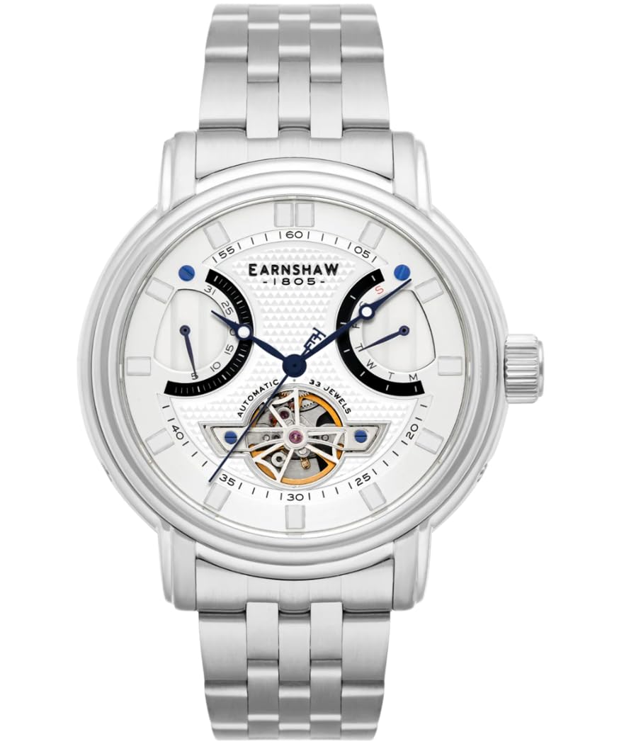 Earnshaw Automatic Watch Retrograde Back Skeleton Mechanical Day Date British Tradition ES-8184-33
Earnshaw Automatic Watch Retrograde Back Skeleton Mechanical Day Date British Tradition ES-8184-33