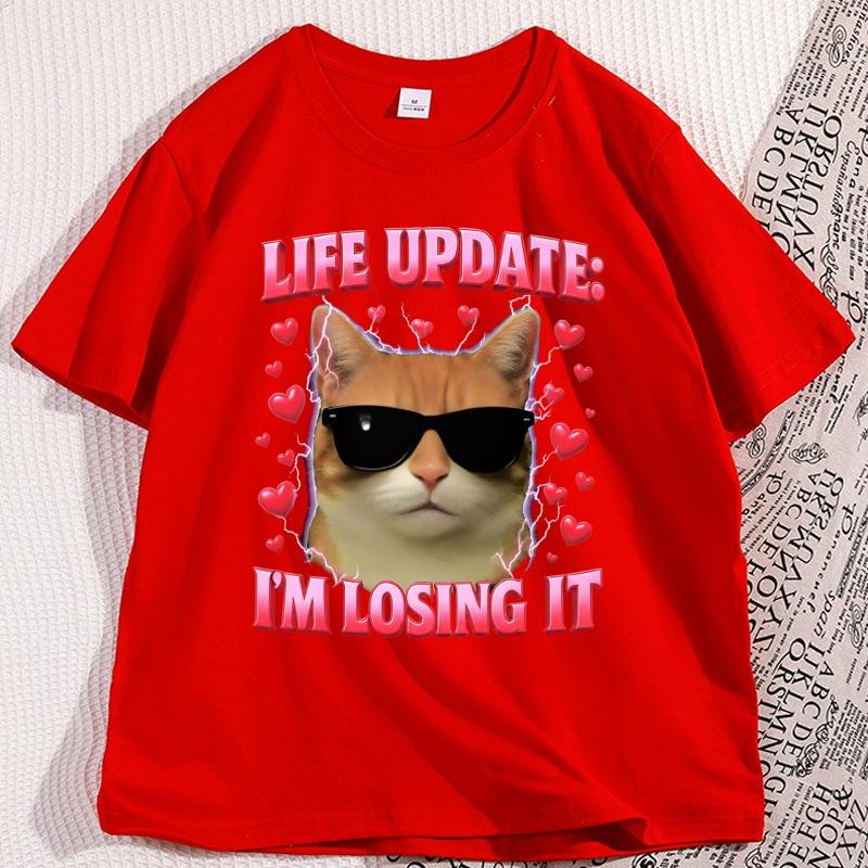 Life Update Im Losing It TShirt Funny Cat Graphic Round Neck Tshirt Streetwear Women Clothing Summer Aesthetic Clothes 4XL
Life Update Im Losing It TShirt Funny Cat Graphic Round Neck Tshirt Streetwear Women Clothing Summer Aesthetic Clothes 4XL