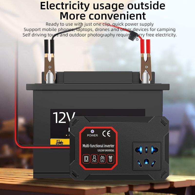 Car Power Inverter 200W 12V/24V To 220V Converter Charger Adapter Universal Socket Portable Vehicle-Mounted Home Auto Inverters
Car Power Inverter 200W 12V/24V To 220V Converter Charger Adapter Universal Socket Portable Vehicle-Mounted Home Auto Inverters