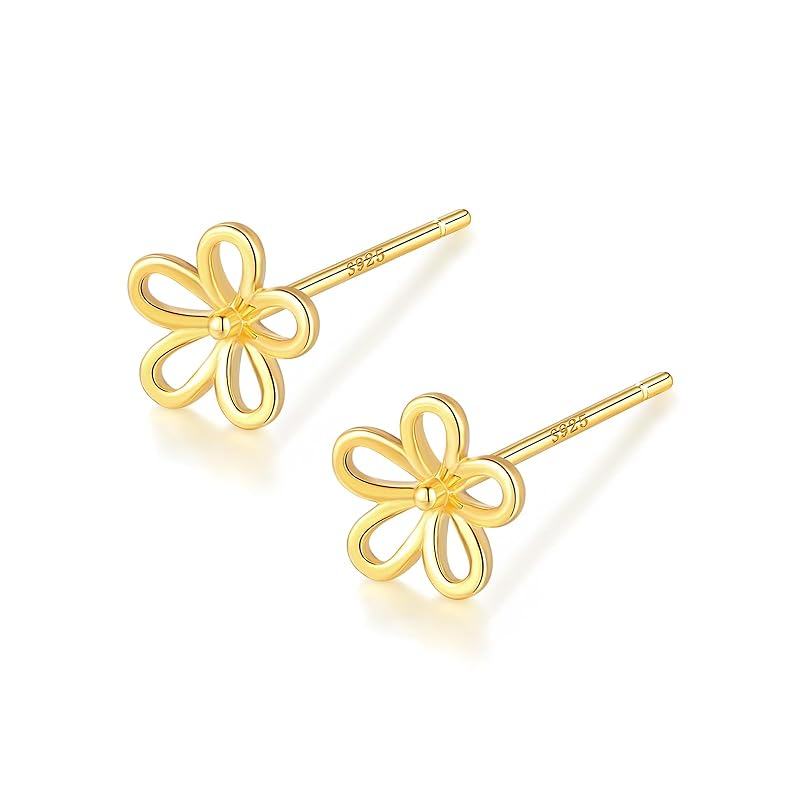earrings Silver925 silver flower simple Compatible with metal allergies (yellow gold)
earrings Silver925 silver flower simple Compatible with metal allergies (yellow gold)