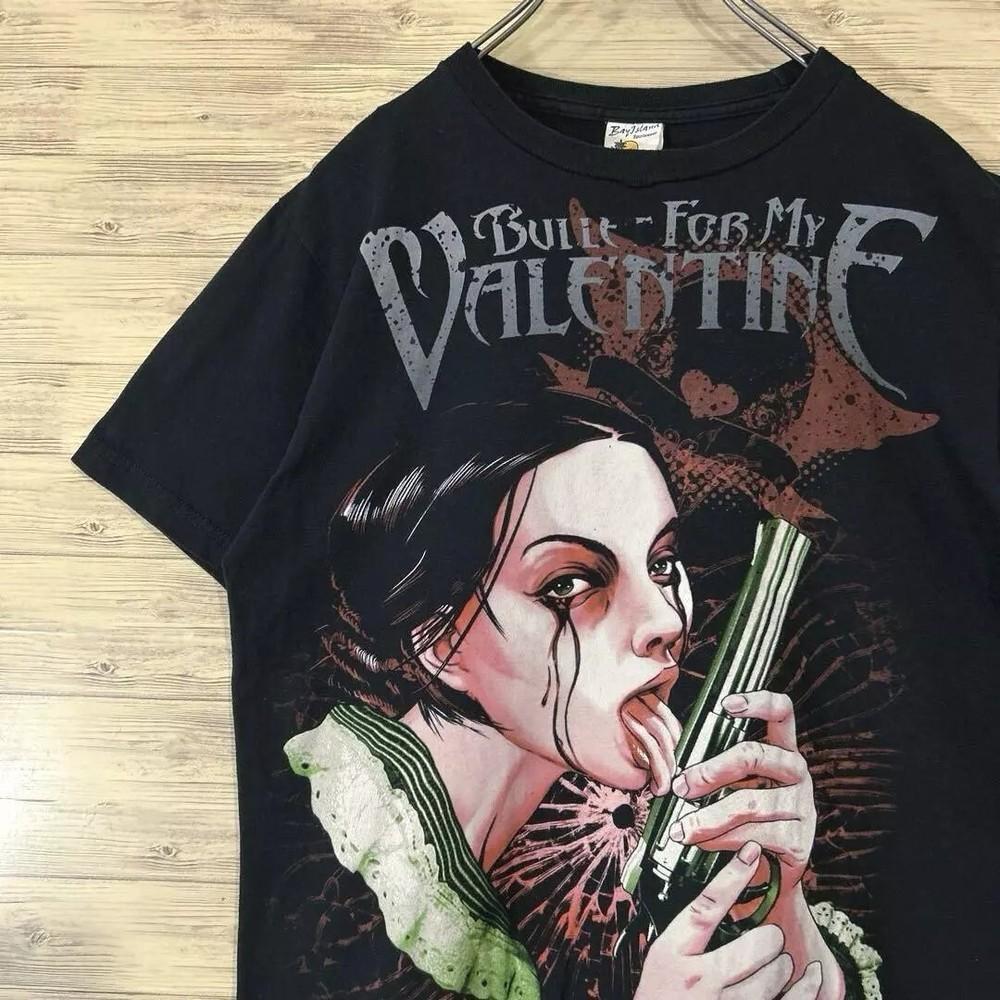 Ремейк Футболка унисекс в ретро-стиле группы Bullet For My Valentine Черная Перепечатка Футболка унисекс S
Ремейк Футболка унисекс в ретро-стиле группы Bullet For My Valentine Черная Перепечатка Футболка унисекс S