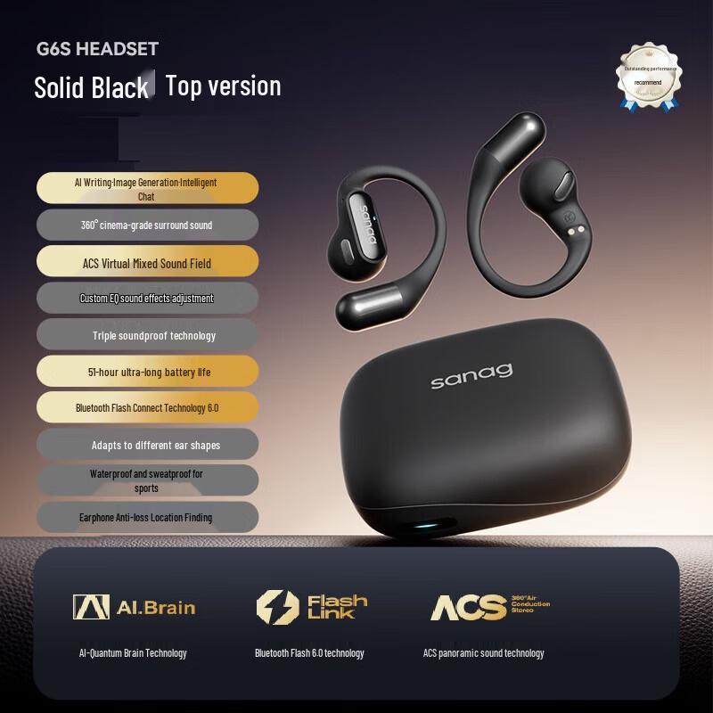 SANAG G6S AIMAX Open Ear Sport Headphones
SANAG G6S AIMAX Open Ear Sport Headphones