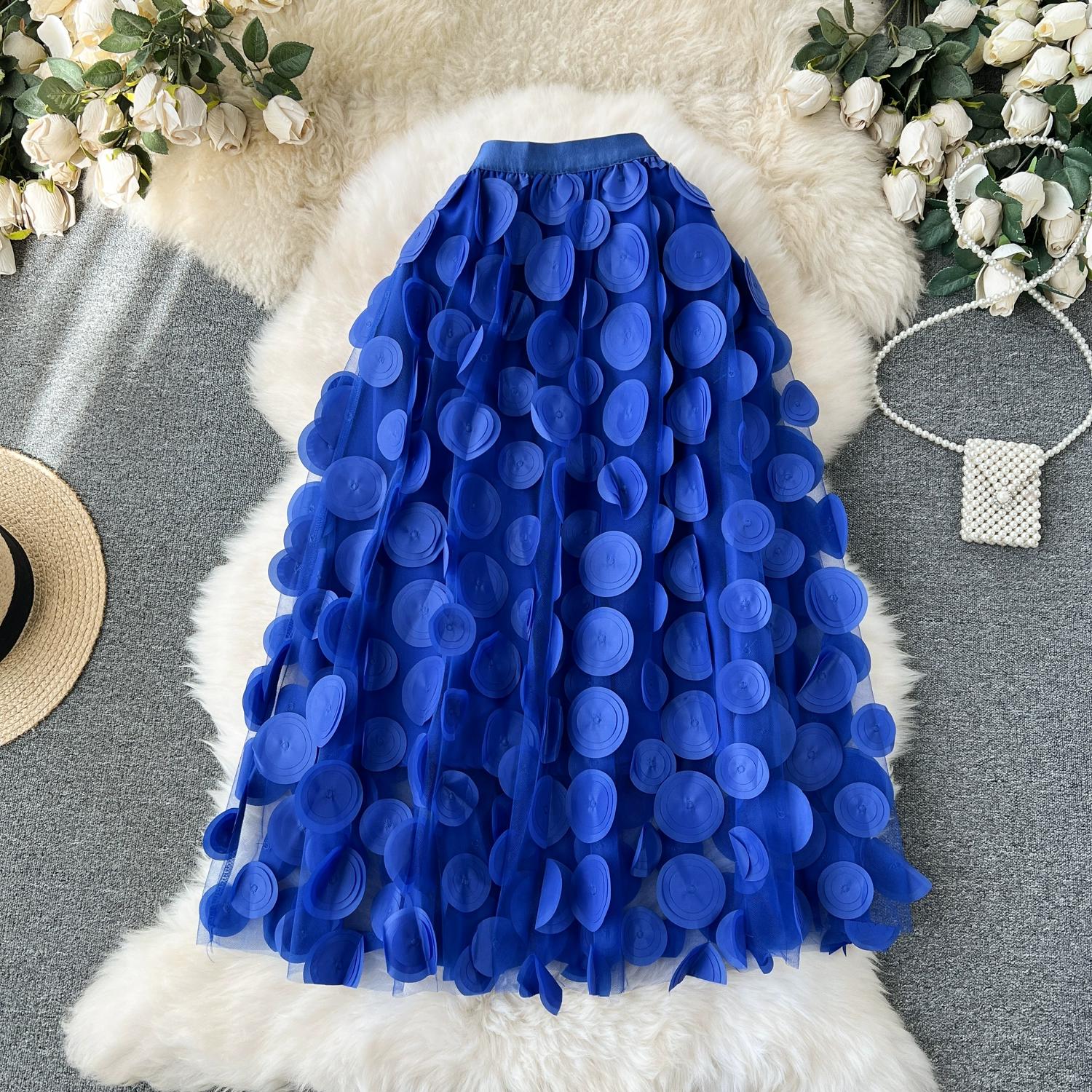 Летняя элегантная 3D-юбка в горошек с высокой талией и сетчатым узором длинная юбка миди One size синий
Летняя элегантная 3D-юбка в горошек с высокой талией и сетчатым узором длинная юбка миди One size синий